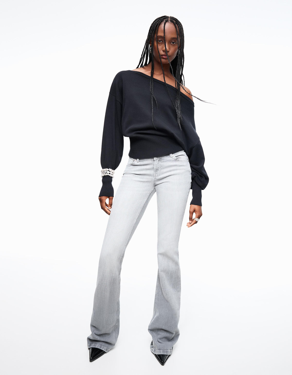 Grey Bootcut Jeans — product photo 1