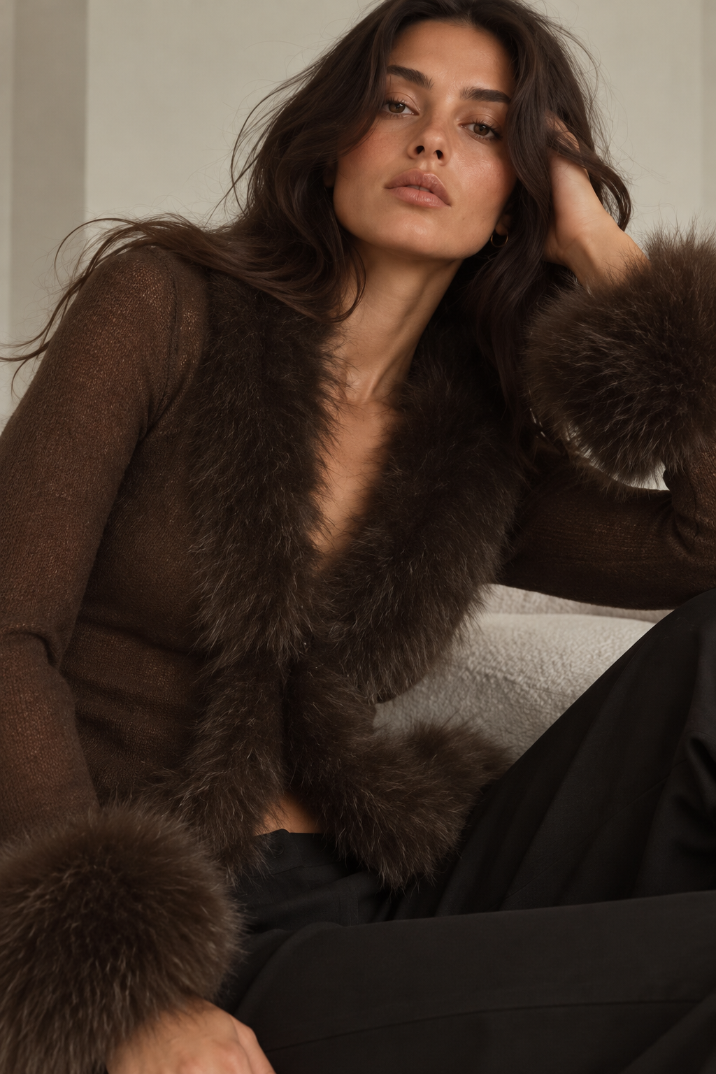 Mila Fur Cardigan