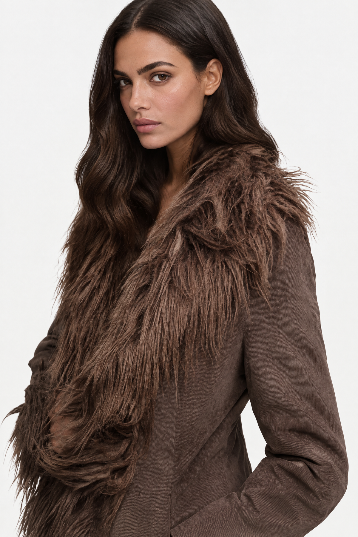 Lisette Faux Fur Trim Coat — product photo 16