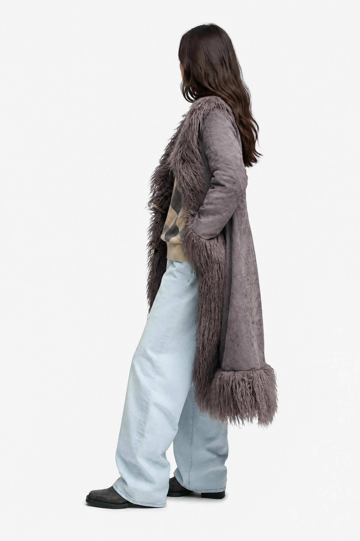 Lisette Faux Fur Trim Coat — product photo 18