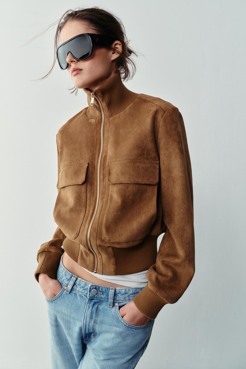 Mae Suede Bomber Jacket
