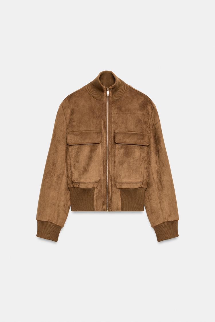 Mae Suede Bomber Jacket