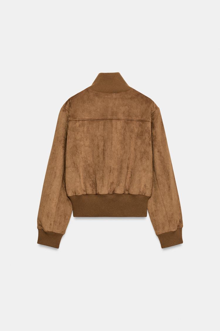 Mae Suede Bomber Jacket