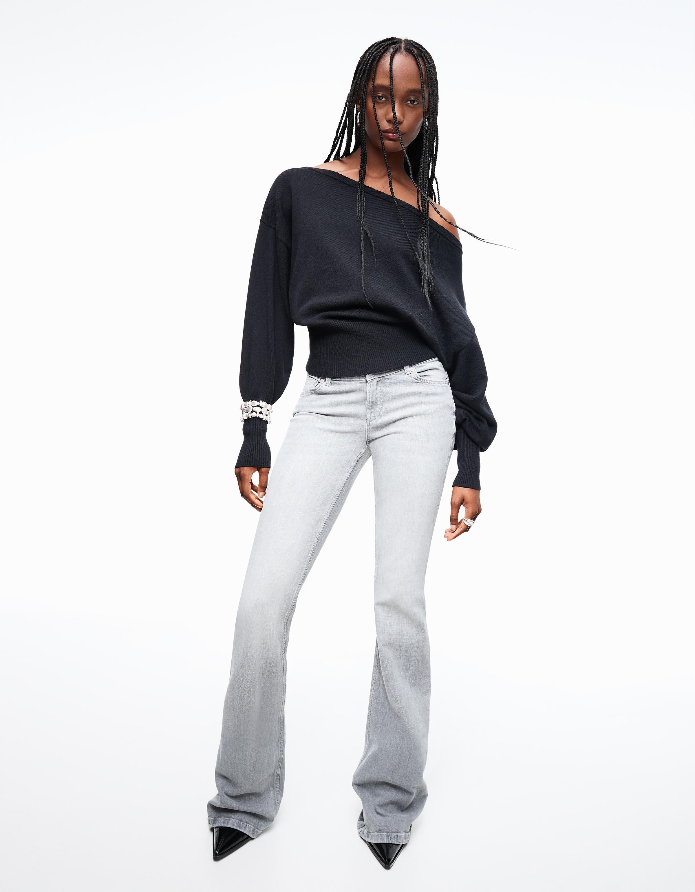 Grey Bootcut Jeans — product photo 1