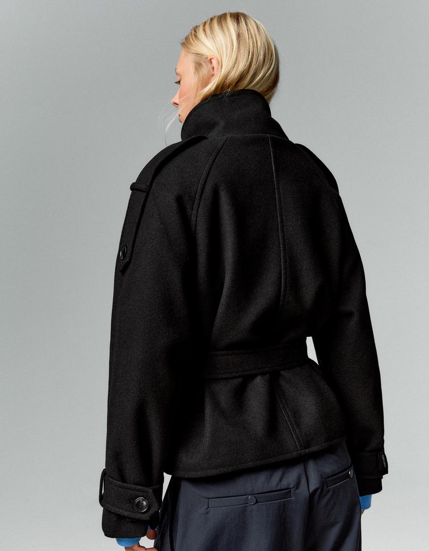 Elvéra | Funnel-Neck Trench Jacket — product photo 10