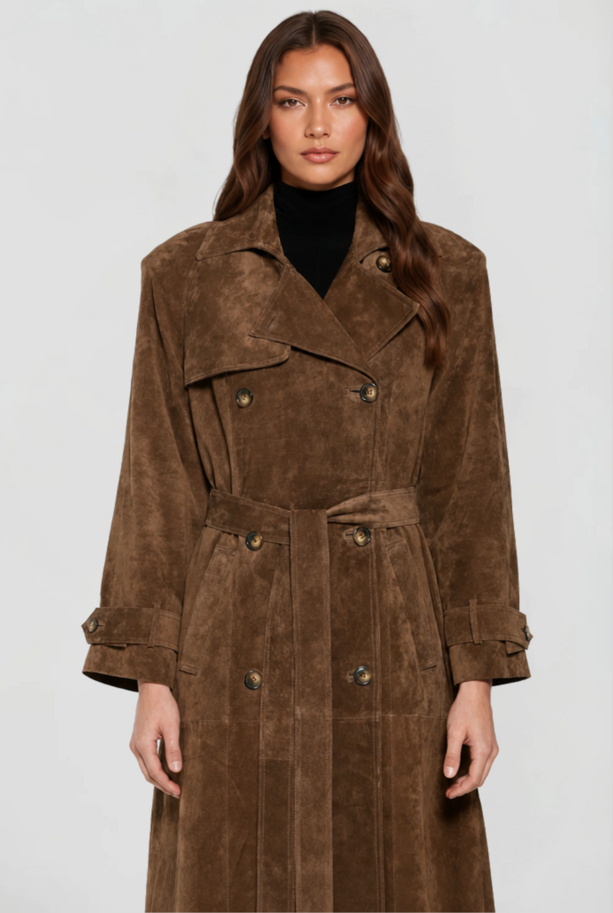 Hailey Suede Trenchcoat — product photo 2