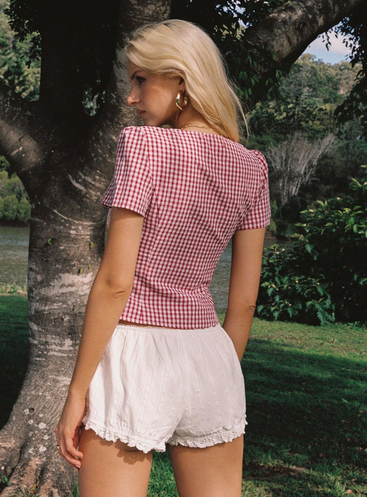 Lily | Red Gingham Top — product photo 5