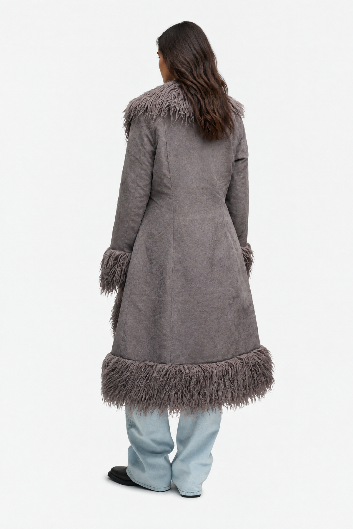 Lisette Faux Fur Trim Coat — product photo 19