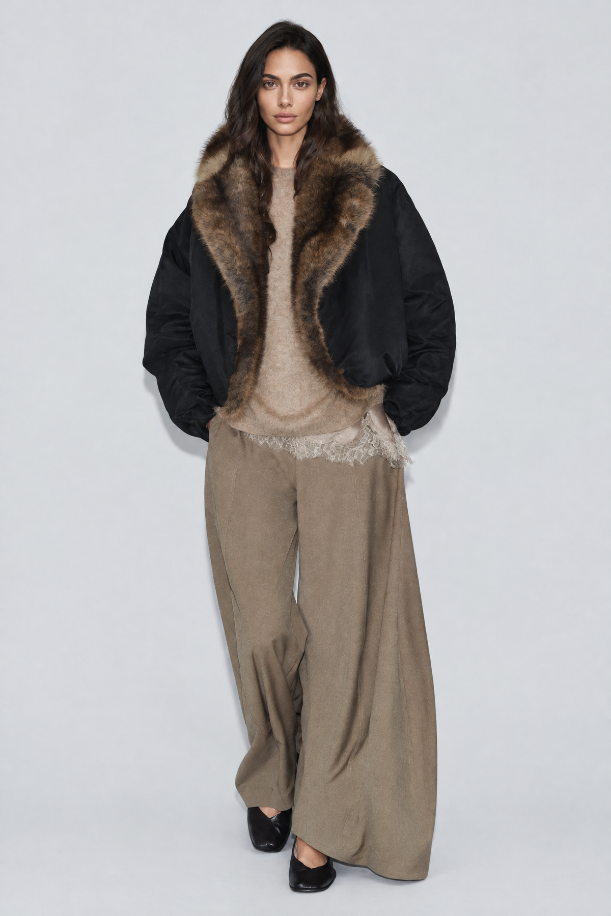 Hazelle Fur Collar Puffer Jacket — product photo 1