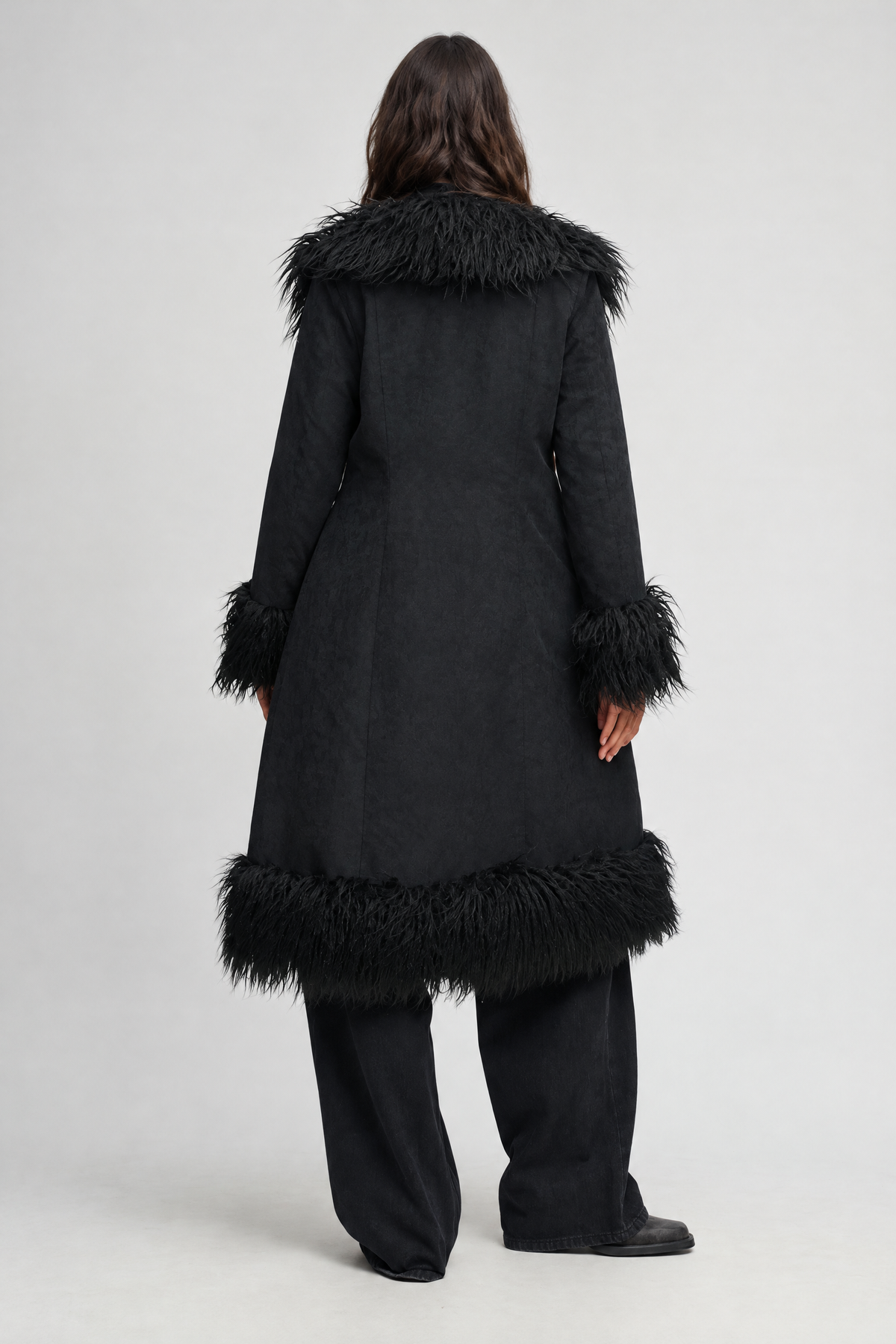 Lisette Faux Fur Trim Coat — product photo 3